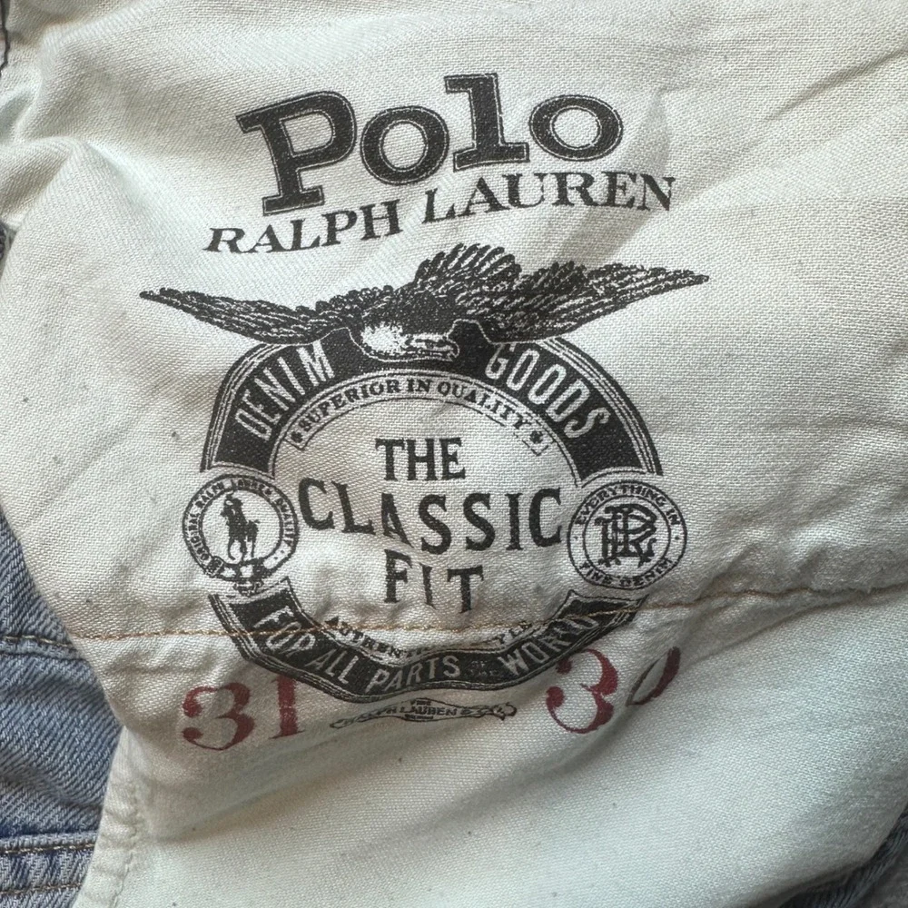 Polo Ralph Lauren Jeans Mens 31x30 (33x28) Blue Classic Fit Light Wash Denim